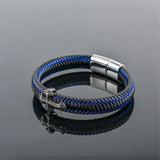 Cross Leather Double Layer Bracelet