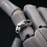 Retro Zip-Up Zipper Open Ring