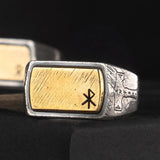 Symbolic Rune Sterling Silver Ring