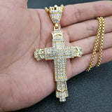 Premium Rhinestone Cross Pendant
