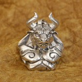 Mighty Sterling Silver Bull Pendant