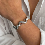 Serpent Lock Chain Bracelet