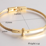 Rundes Armband aus rostfreiem Stahl aus rostfreiem Stahl