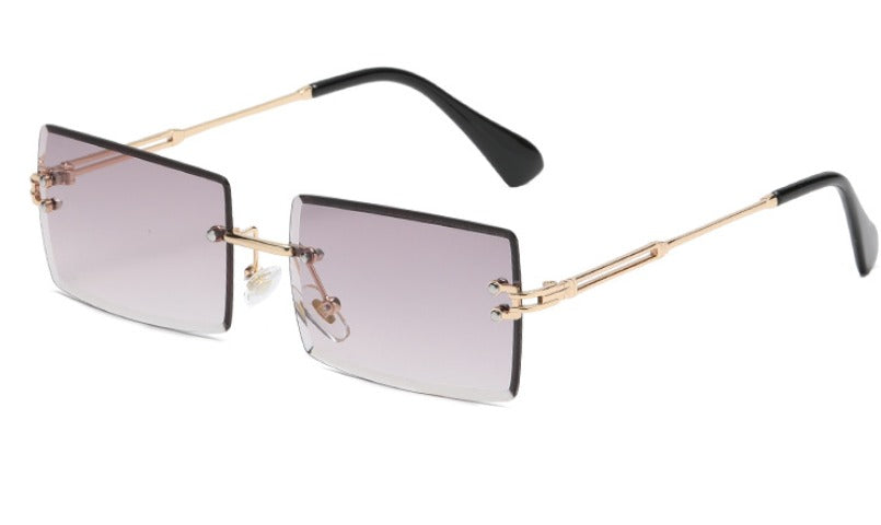 UV-400 Grade Square Rimless Sunglasses