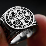 Saint Benedict Cross Badge Design Ring