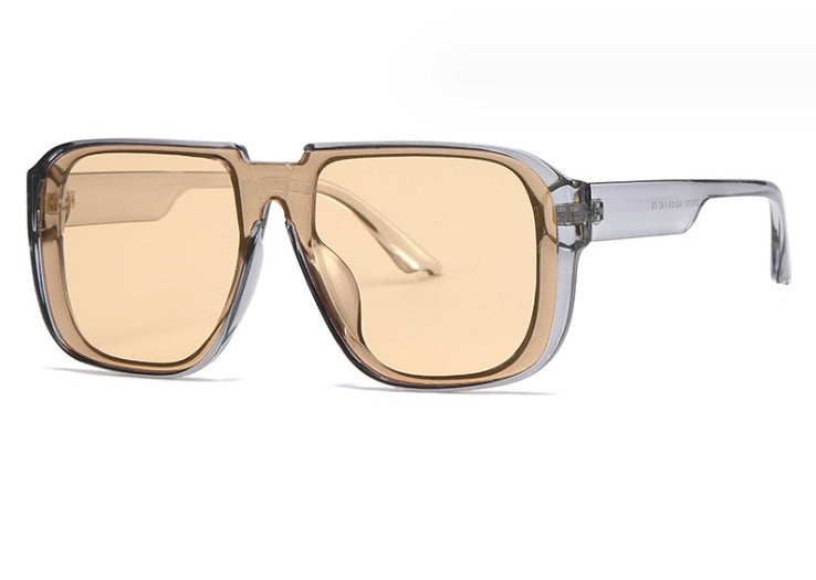 Retro Square UV400 Flat Top Sunglasses