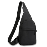 Tas crossbody kulit pu solid hitam