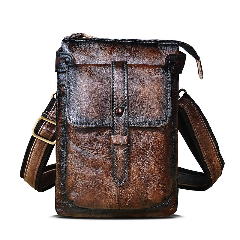 Small Vertical Square Leather Waist Bag