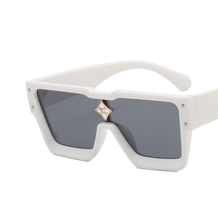 Large Square Frame Polycarbonate Sunglasses
