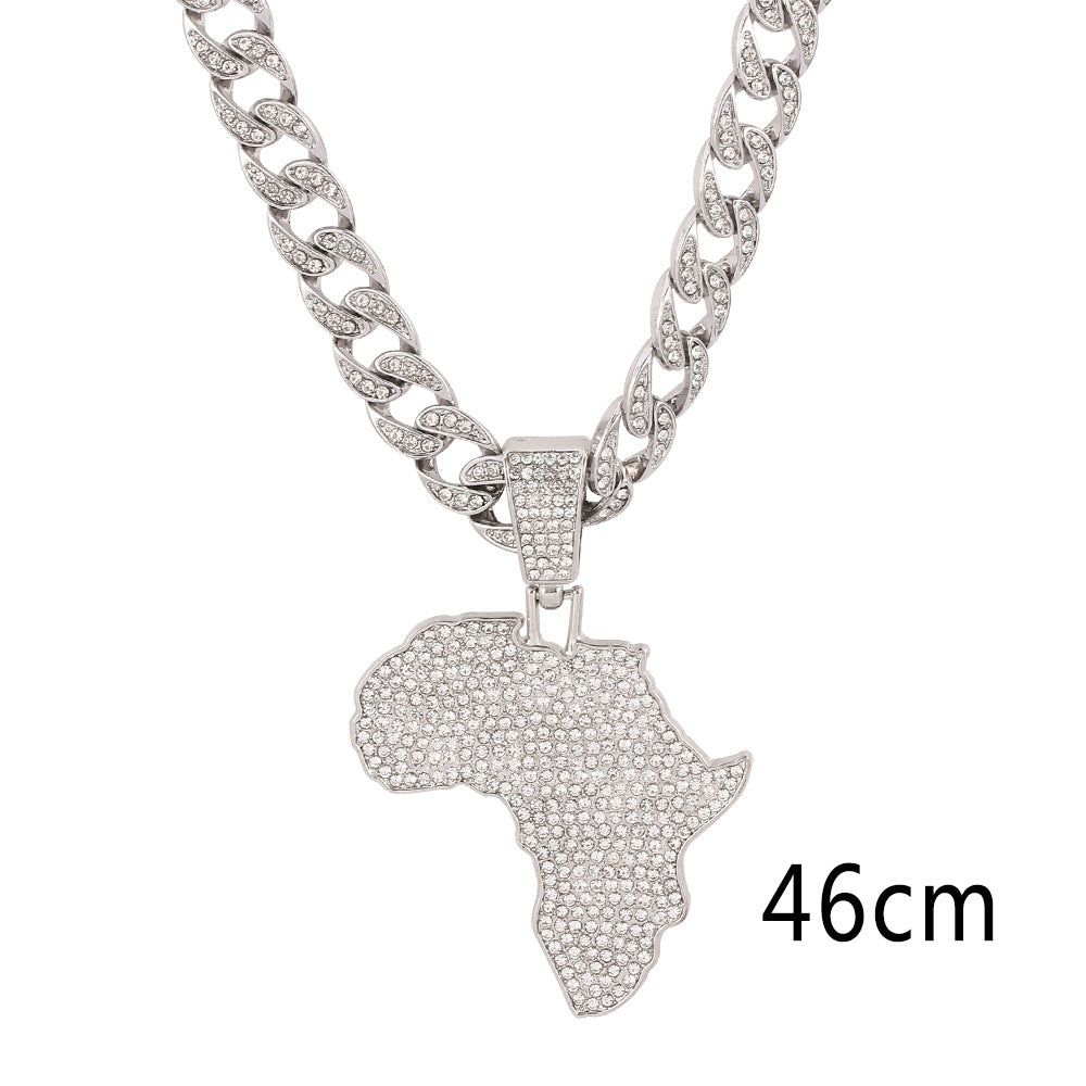 Die afrikanische Kontinent -Kleiderkette Kette Halskette