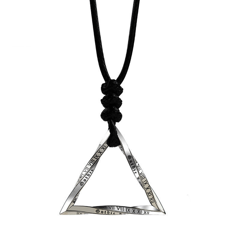 Twist Steel Shape Pendant Necklace