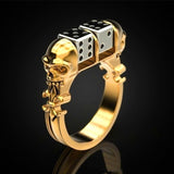 Double Dices Skull Design Ring