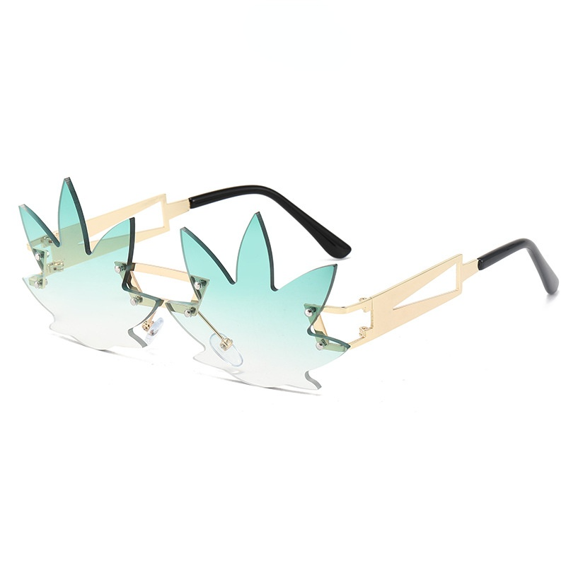 Funky Transparent Leaf Sunglasses