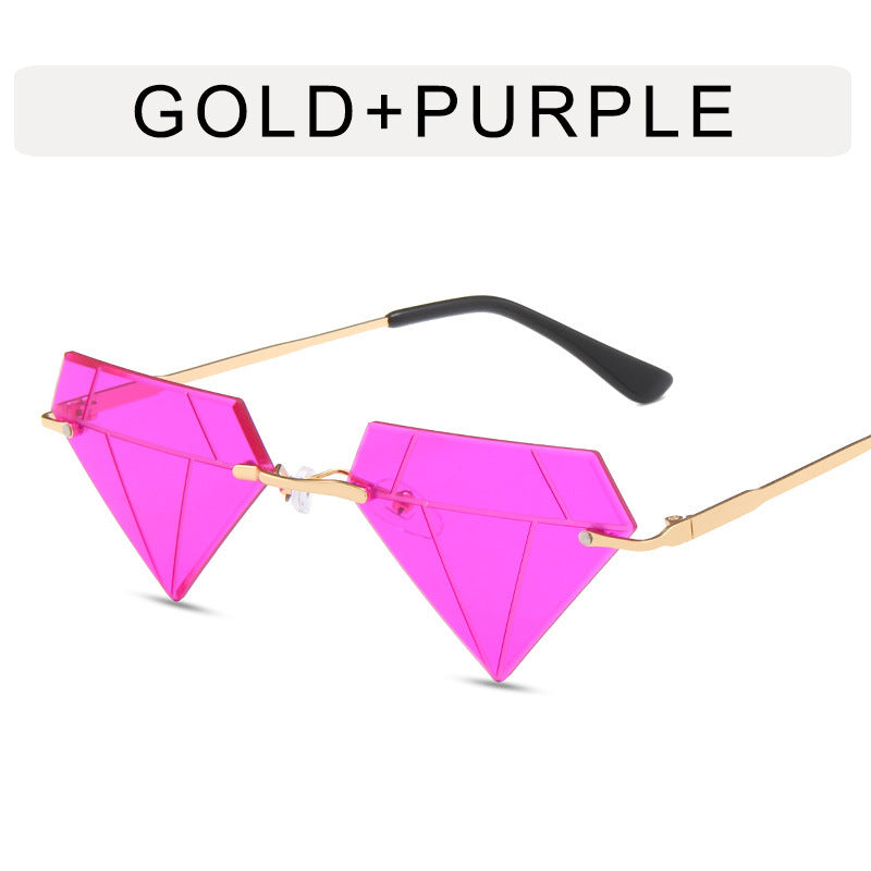 Frameless Diamond Design Sunglasses