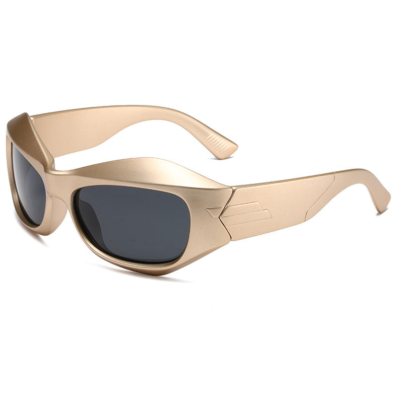 Solid TAC Curved Temples Sunglasses