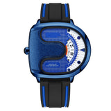 Sporty Half Square-Round Quartz Watch