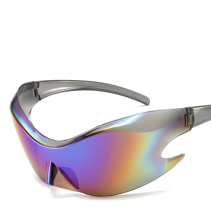 Futuristic Rimless Solid Sunglasses