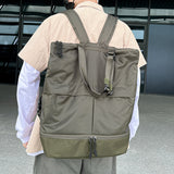 Large Solid Multi Strap Waterproof Backpack