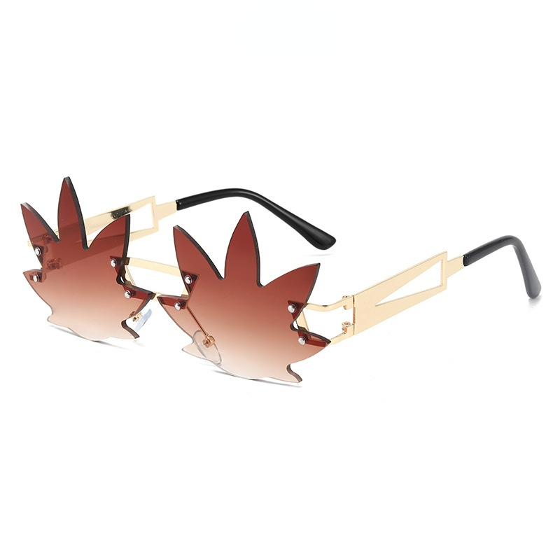 Funky Transparent Leaf Sunglasses