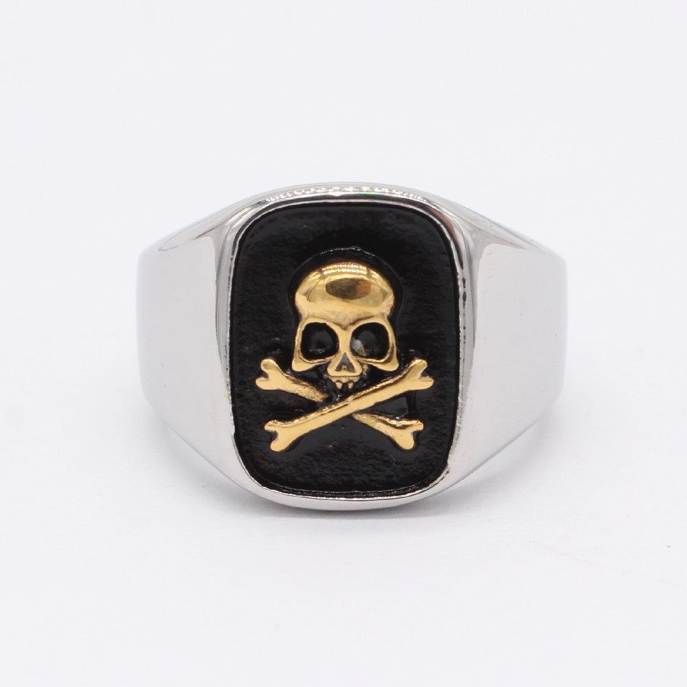 Cincin Paduan Signet Tengkorak