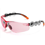 Transparent Rhinestone Lens Sunglasses