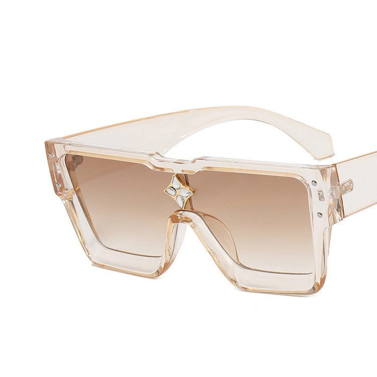 Large Square Frame Polycarbonate Sunglasses