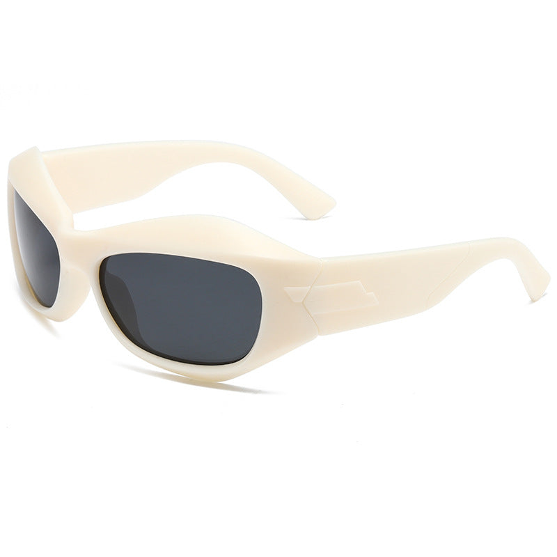 Solid TAC Curved Temples Sunglasses