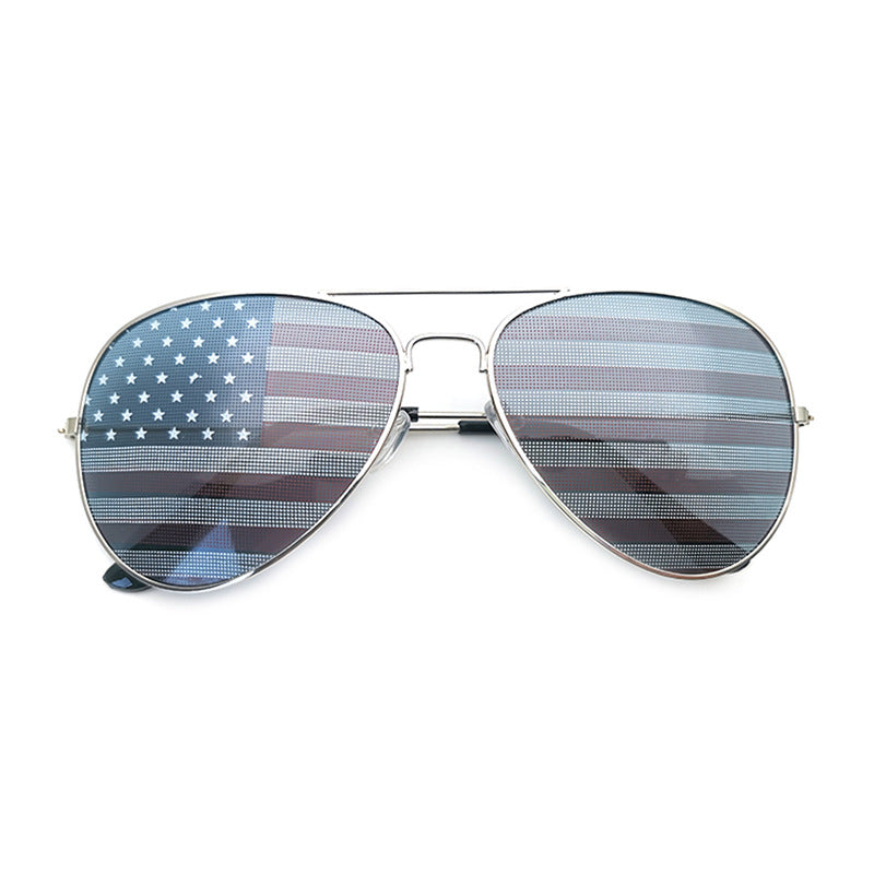 Flag Metal Aviator Sunglasses