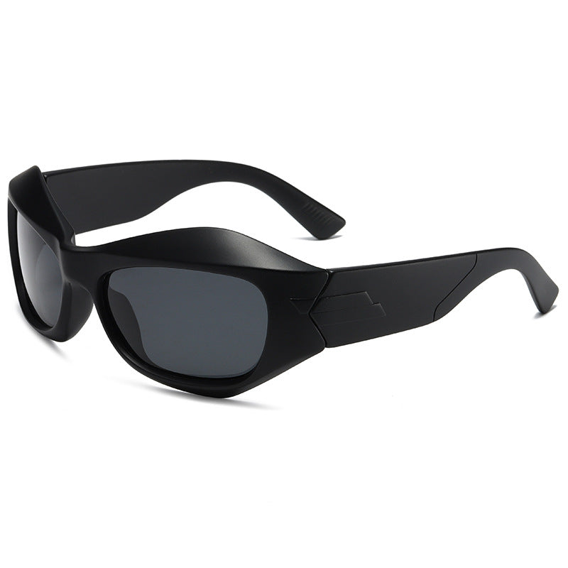 Solid TAC Curved Temples Sunglasses