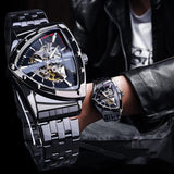 Black Triangle Mechanical Men's Watch