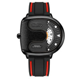 Sporty Half Square-Round Quartz Watch