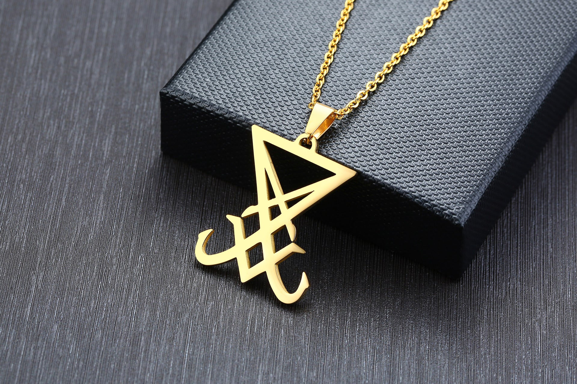 Lucifer Seal Titanium Steel Necklace