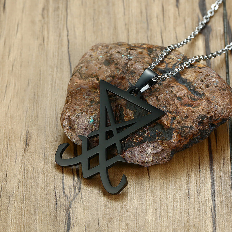 Lucifer Seal Titanium Steel Necklace