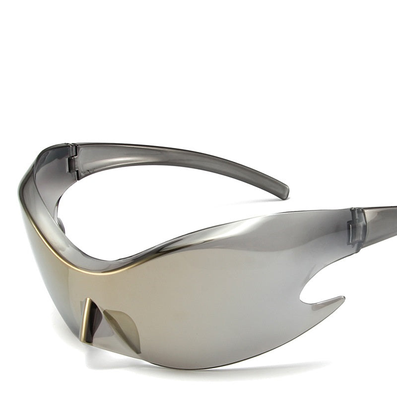 Futuristic Rimless Solid Sunglasses