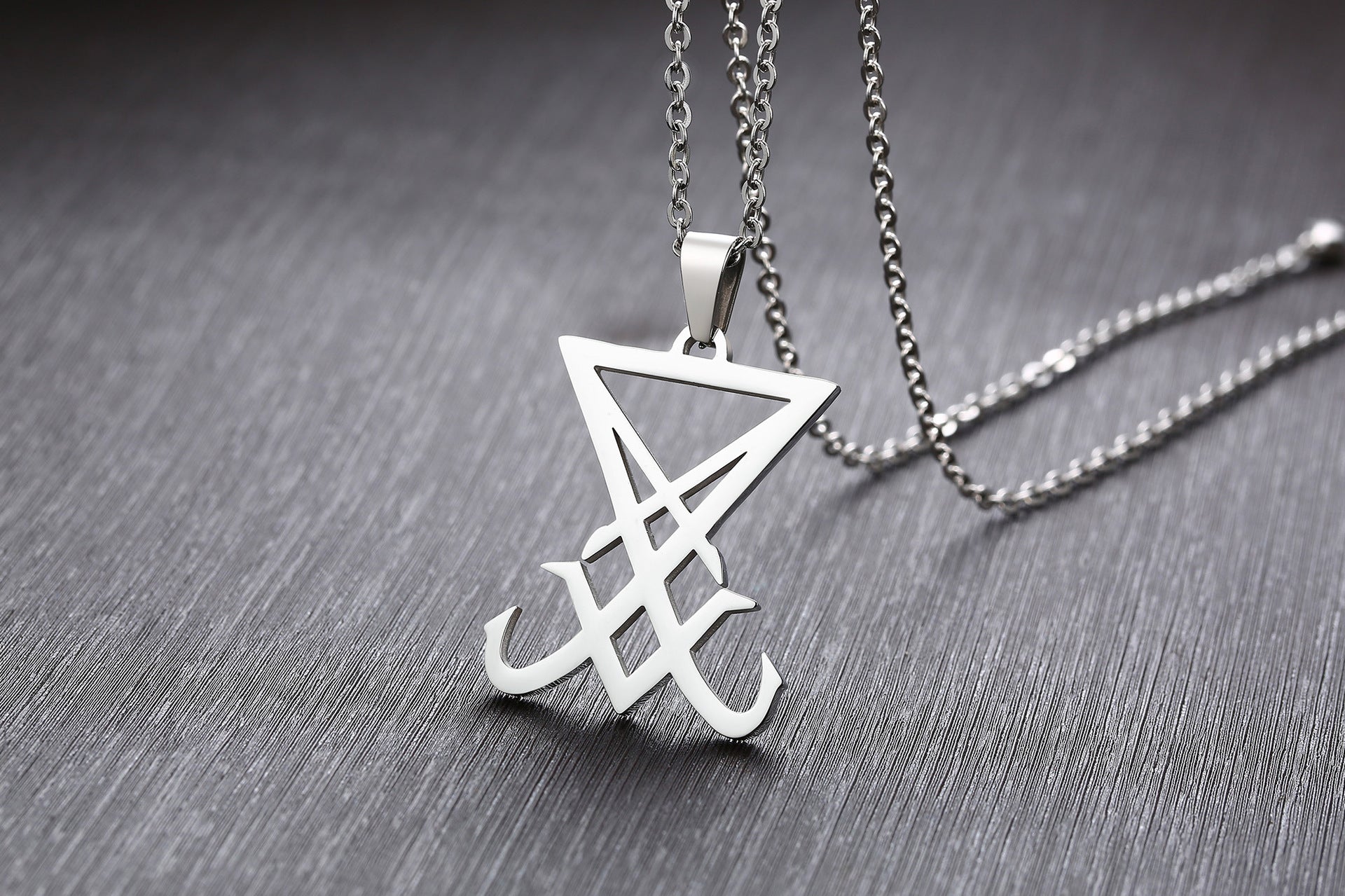 Lucifer Seal Titanium Steel Necklace