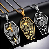 Egyptian God Design Titanium Steel Necklace