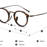 Retro Acetate Titanium Style Eyeglasses