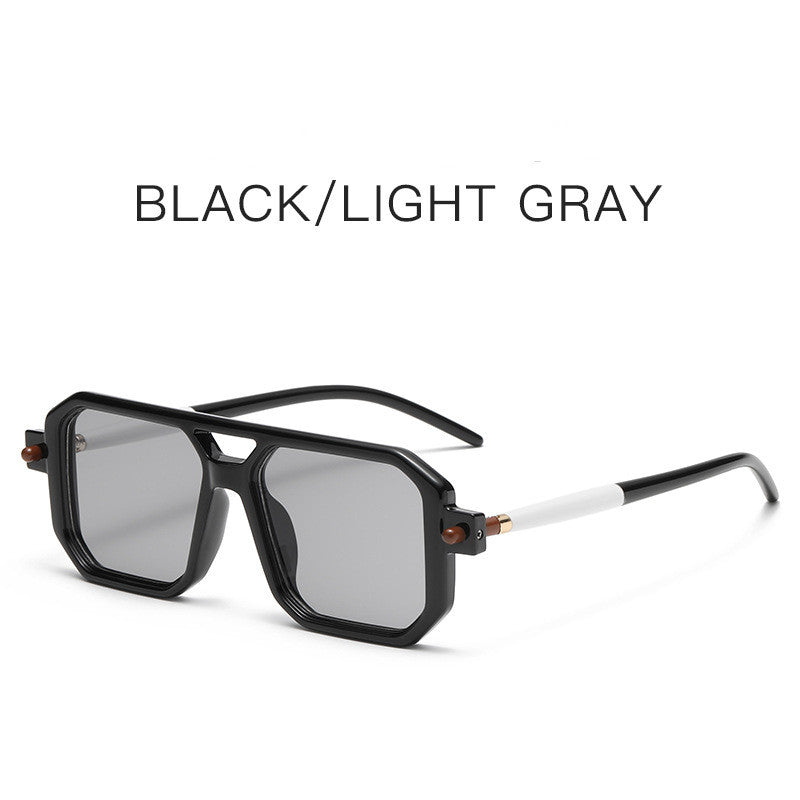 Double Beam Square Frame Sunglasses