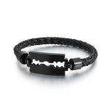 Wire Braided Blade Titanium Steel Men's Bracelet