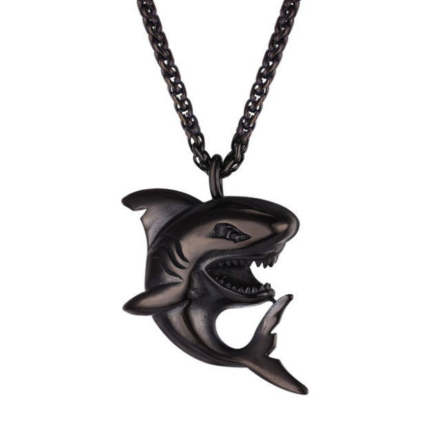Little Shark Pendant Alloy Necklace
