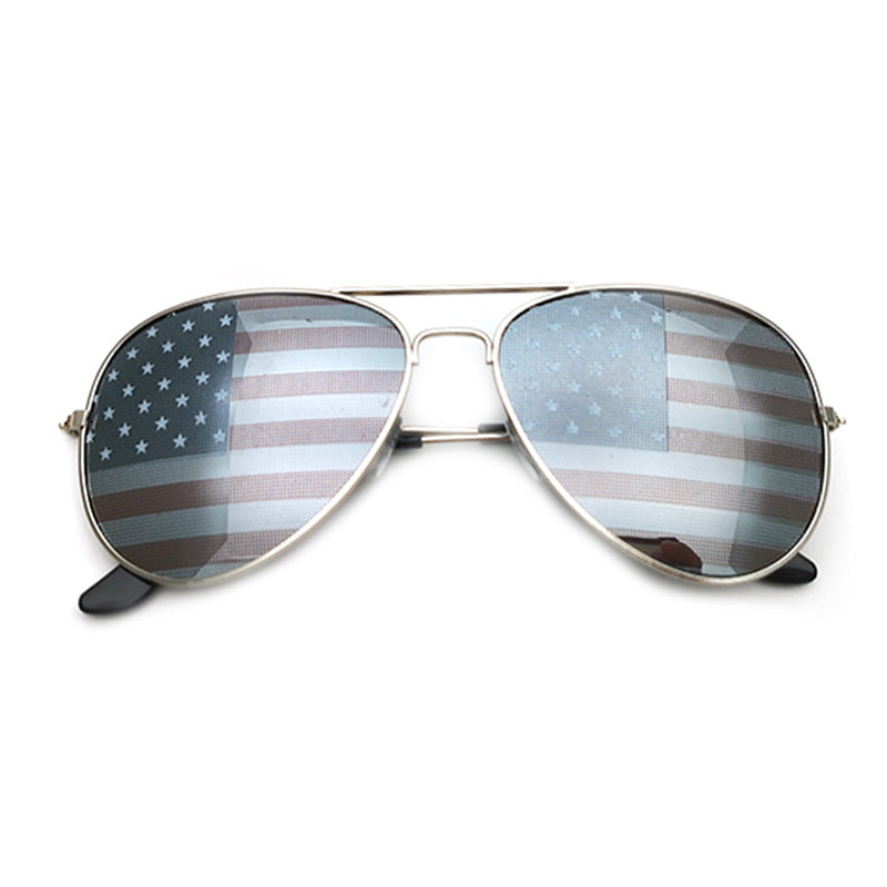 Flag Metal Aviator Sunglasses