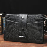 Crocodile Skin Leather Clutch Bag