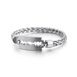 Wire Braided Blade Titanium Steel Men's Bracelet