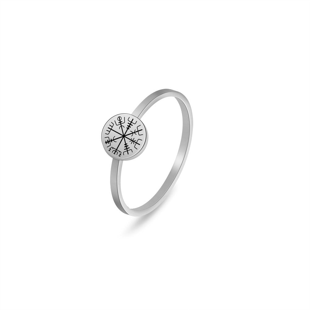 Symbolic Compass Simple Solid Ring