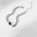 Black Stone Chain Bracelet