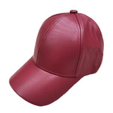 Solid Leather Baseball Cap