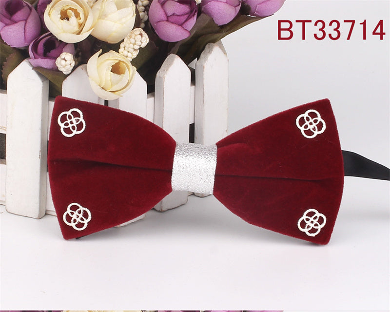 Metal Applique Red Bow Tie