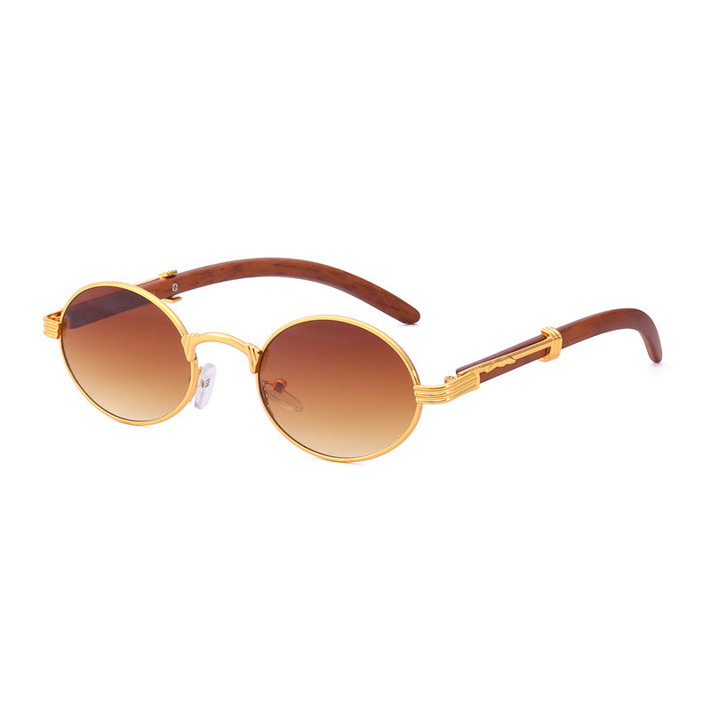Lunettes de soleil rondes en métal rétro