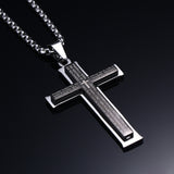 Double Layer Christianity Prayer Cross Necklace