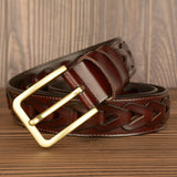 Hollow Braid Woven Leather Belt